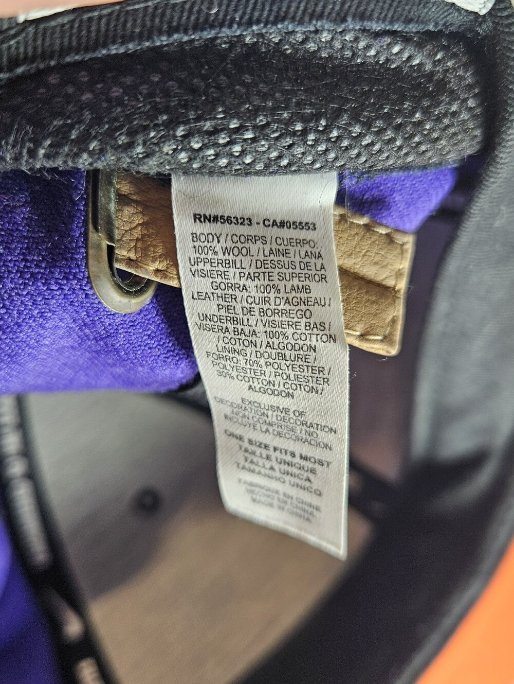 Nike ACG True Snapback Hat Purple Wool Leather Brim Strapback Outdoor Vintage - Picture 7 of 10